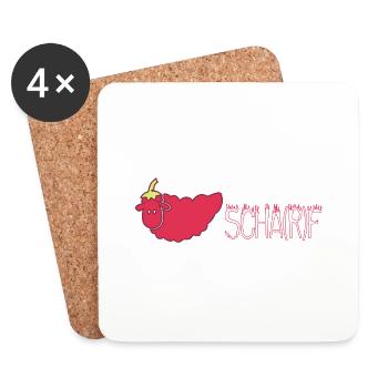 Ein scharfes Schaf - Untersetzer (4er-Set) - Weiß - Vorne