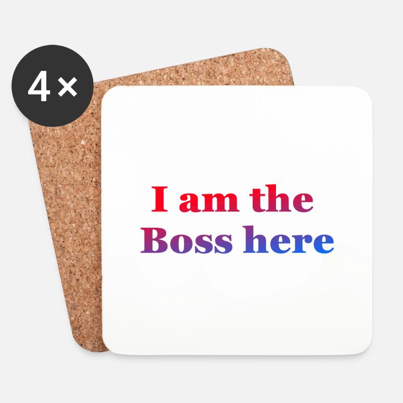 Ich bin hier der Boss - Untersetzer (4er-Set) - Weiß