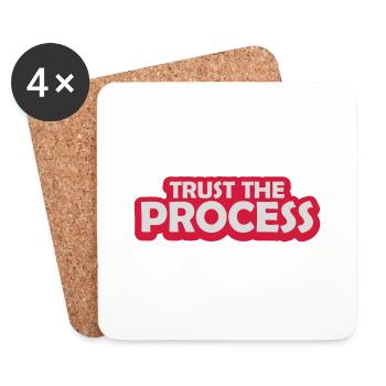 trust the process Quote - Coasters (set of 4) - white - Front