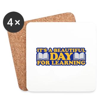 beautiful day for learning - Untersetzer (4er-Set) - Weiß - Vorne