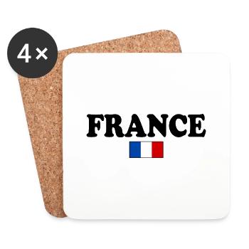 FRANCE FRENCH FLAG - Coasters (set of 4) - white - Front