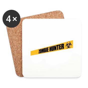 zombie hunter Halloween quote - Coasters (set of 4) - white - Front