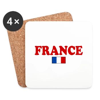 France - Coasters (set of 4) - white - Front