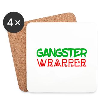 Gangster Wrapper - Untersetzer (4er-Set) - Weiß - Vorne