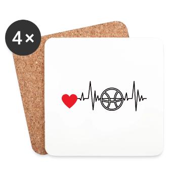 Basketball Lovers Basketball Basketball Club - Coasters (set of 4) - white - Front