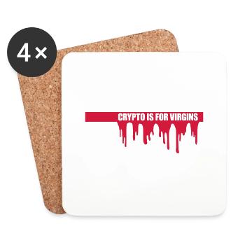 crypto is for virgins - Coasters (set of 4) - white - Front