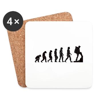Randonnée Escalade Montagne Alpinisme Bloc - Dessous de verre (lot de 4) - blanc - Devant