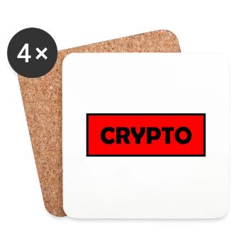 Bitcoin Trading Crypto Stocks - Coasters (set of 4) - white - Front