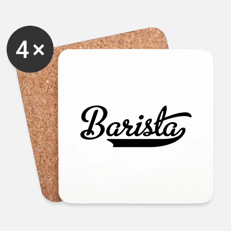 Barista - Untersetzer (4er-Set) - Weiß