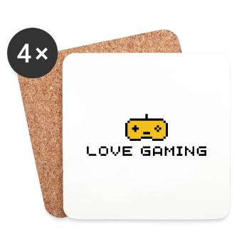 LOVE GAMING - Coasters (set of 4) - white - Front