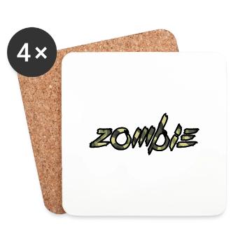 zombie - Untersetzer (4er-Set) - Weiß - Vorne