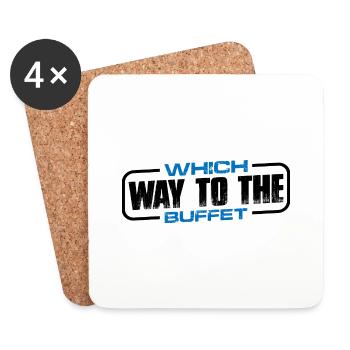 Quel chemin vers le buffet 17 - Dessous de verre (lot de 4) - blanc - Devant