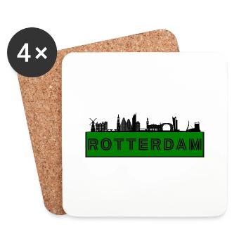 Stadt Rotterdam - Niederlande Holland - Untersetzer (4er-Set) - Weiß - Vorne