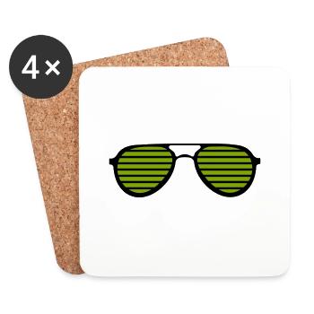 lunettes de soleil - Dessous de verre (lot de 4) - blanc - Devant