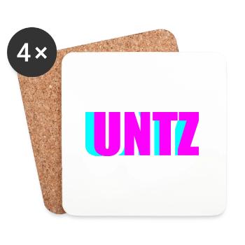 Untz Rave - Untersetzer (4er-Set) - Weiß - Vorne