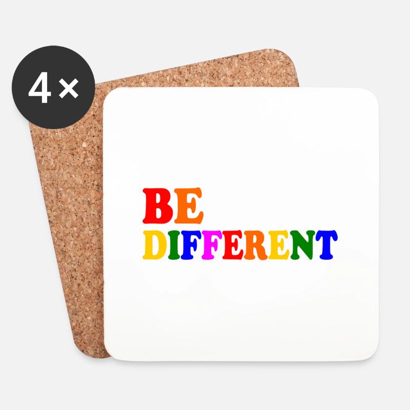 Be different - Untersetzer (4er-Set) - Weiß