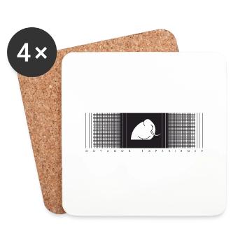 Mamood gradient check pattern - Coasters (set of 4) - white - Front