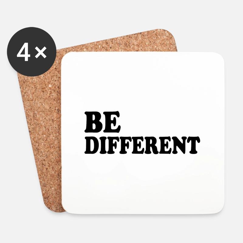 Be different - Untersetzer (4er-Set) - Weiß
