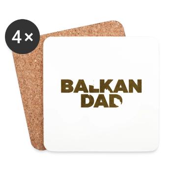 Balkans Bosnie Serbie Croatie Yougoslavie Macédoine - Dessous de verre (lot de 4) - blanc - Devant