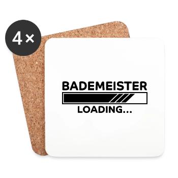 Bademeister Spruch Lustiges Bademeister Geschenk - Untersetzer (4er-Set) - Weiß - Vorne