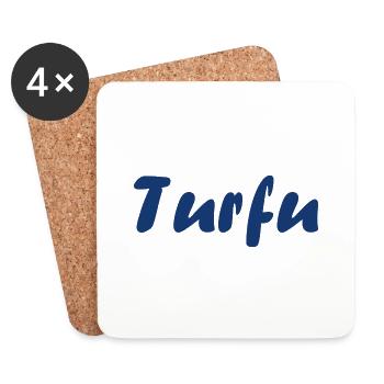 Turfu - Dessous de verre (lot de 4) - blanc - Devant