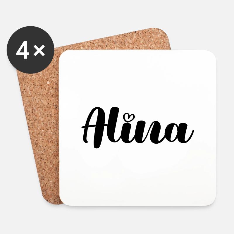 alina - Untersetzer (4er-Set) - Weiß