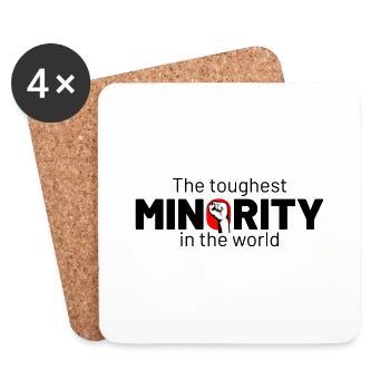 the toughest minority fist - Untersetzer (4er-Set) - Weiß - Vorne