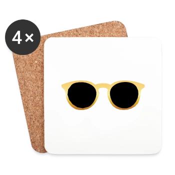 lunette de soleil or 25092 B - Dessous de verre (lot de 4) - blanc - Devant
