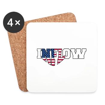 Afflux | Élection 2024 - Dessous de verre (lot de 4) - blanc - Devant