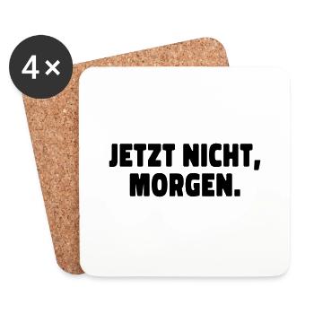 Jetzt nicht, morgen. Prokrastination adhs ass - Untersetzer (4er-Set) - Weiß - Vorne
