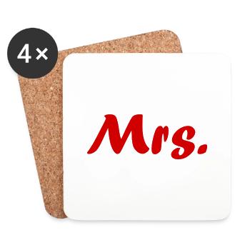 Mrs - Dessous de verre (lot de 4) - blanc - Devant