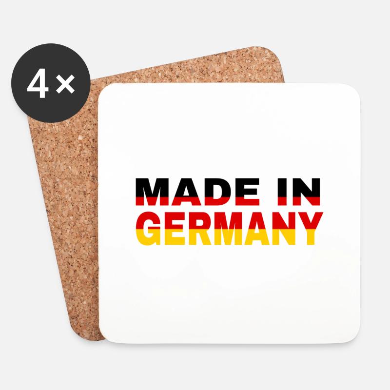 made in Germany - Untersetzer (4er-Set) - Weiß