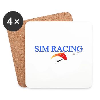 SIM Racing - Dessous de verre (lot de 4) - blanc - Devant