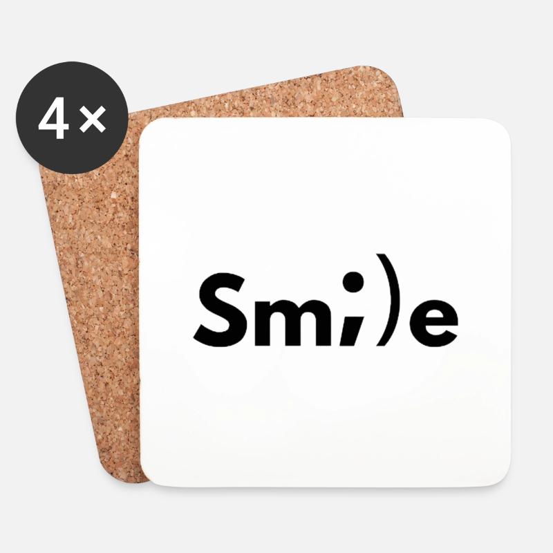 Smile - Untersetzer (4er-Set) - Weiß