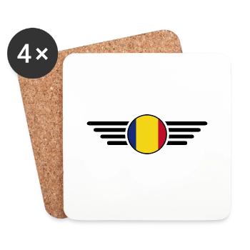 Romania Style Design T-Shirt - Coasters (set of 4) - white - Front