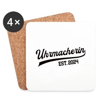 Uhrmacherin 2024 Beruf Uhrmacher Frau Uhrmacherei - Untersetzer (4er-Set) - Weiß - Vorne