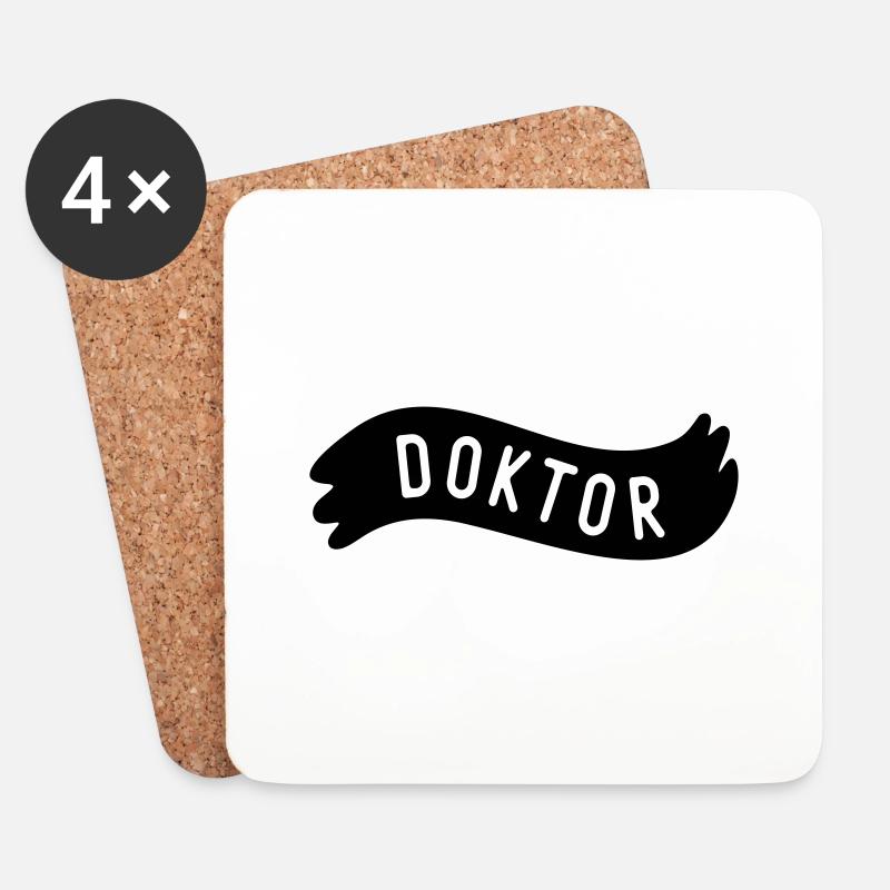 Doktor - Untersetzer (4er-Set) - Weiß