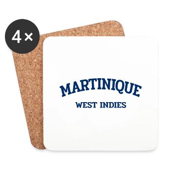 Martinique - Fort-de-France - Caribbean West Indies - Coasters (set of 4) - white - Front
