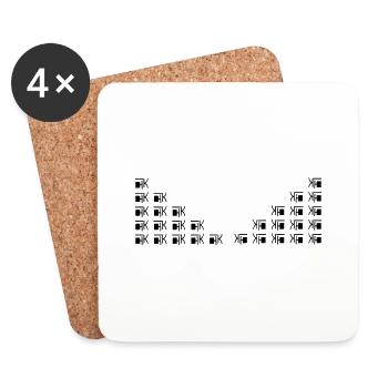 unique pattern - Coasters (set of 4) - white - Front