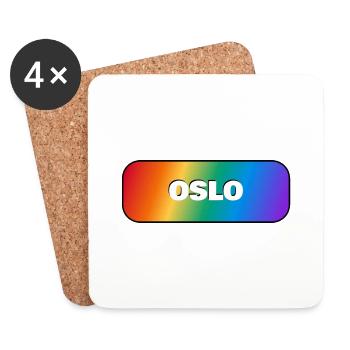 GAY PRIDE D’OSLO - Dessous de verre (lot de 4) - blanc - Devant