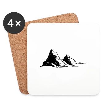 Mountains - Coasters (set of 4) - white - Front