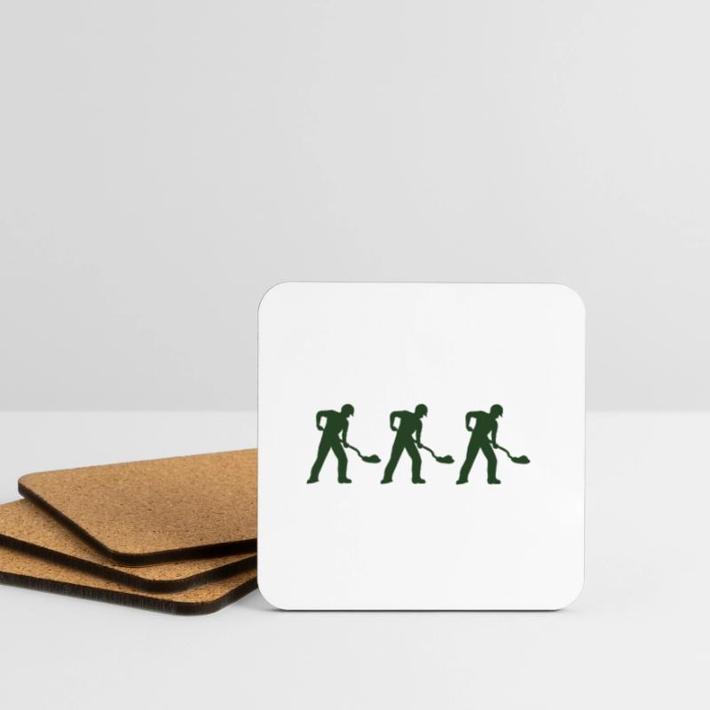 Construction worker 3 Coasters (set of 4)