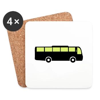 bus - Untersetzer (4er-Set) - Weiß - Vorne