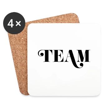 Team - Untersetzer (4er-Set) - Weiß - Vorne
