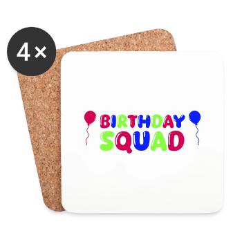 birthday squad - Untersetzer (4er-Set) - Weiß - Vorne