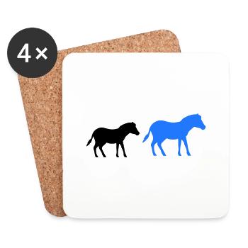 Cheval Poney 2 - Dessous de verre (lot de 4) - blanc - Devant