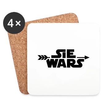 Sie wars - Untersetzer (4er-Set) - Weiß - Vorne