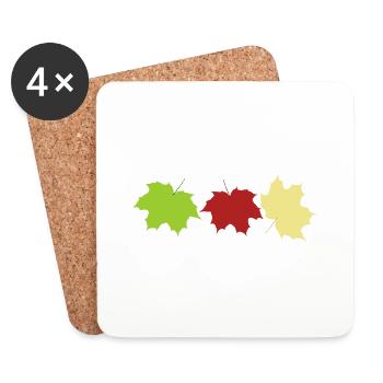 autumn leaves - Coasters (set of 4) - white - Front
