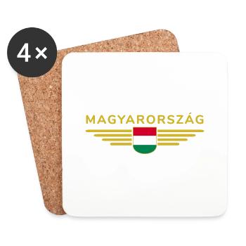 Ungarn Fan, Outfit T Shirt Design - Untersetzer (4er-Set) - Weiß - Vorne