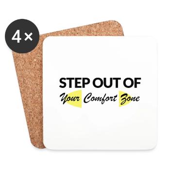 Step Out of Your Comfort Zone - Untersetzer (4er-Set) - Weiß - Vorne